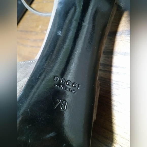 Authentic Gucci Olive Green Sling Back Sandals - Picture 12 of 16